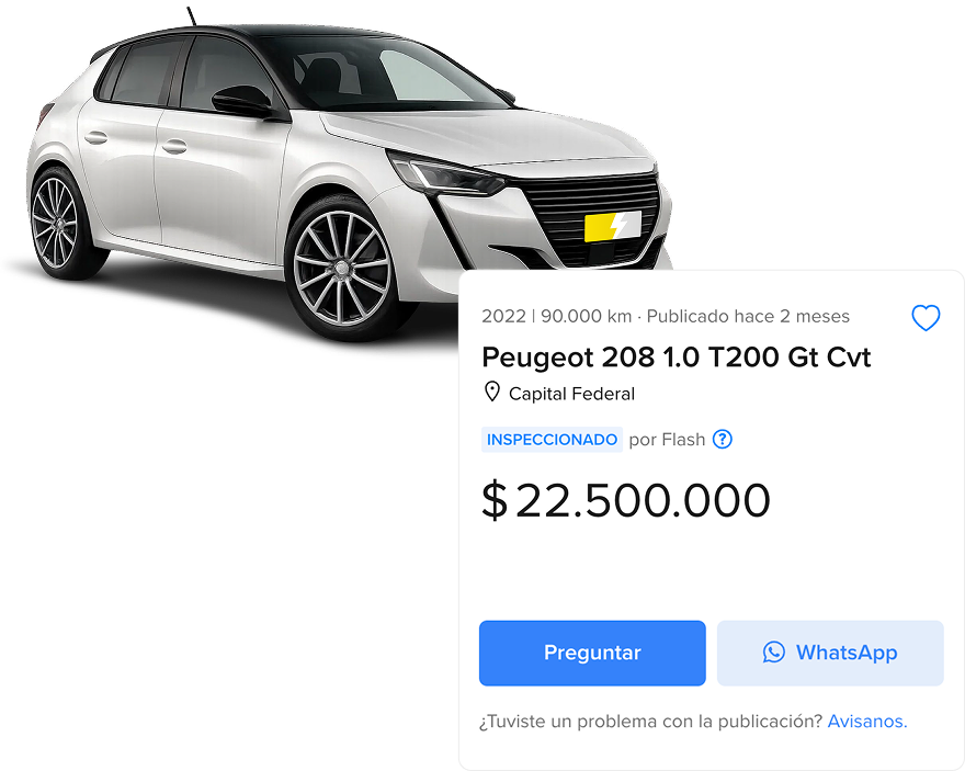 Publicación inspeccionada en Mercado Libre